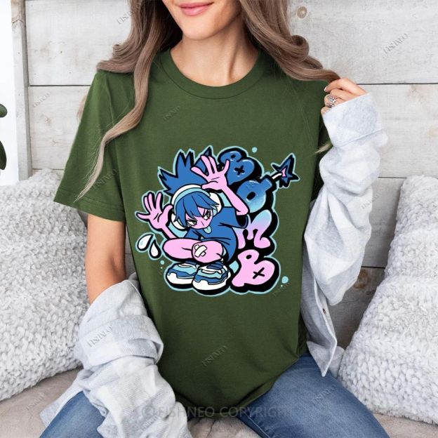 Cartoon Girl Cotton T-shirt