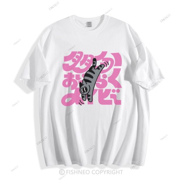 Japanese Cat Cotton T-shirt