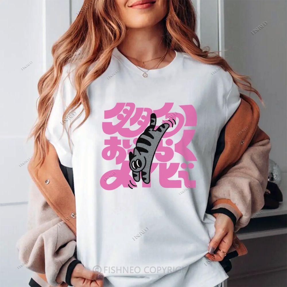Japanese Cat Cotton T-shirt