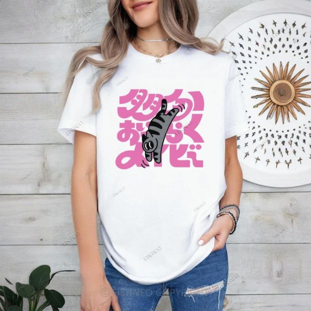 Japanese Cat Cotton T-shirt