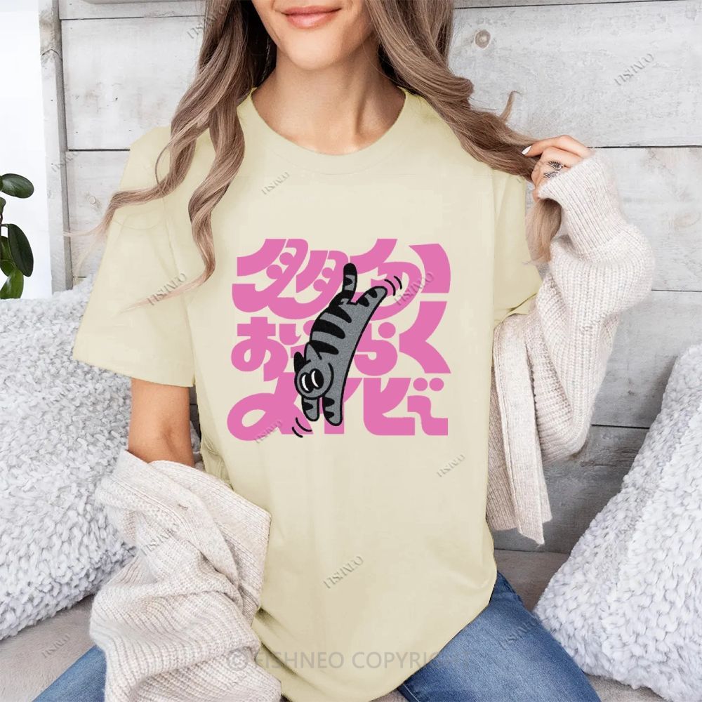 Japanese Cat Cotton T-shirt