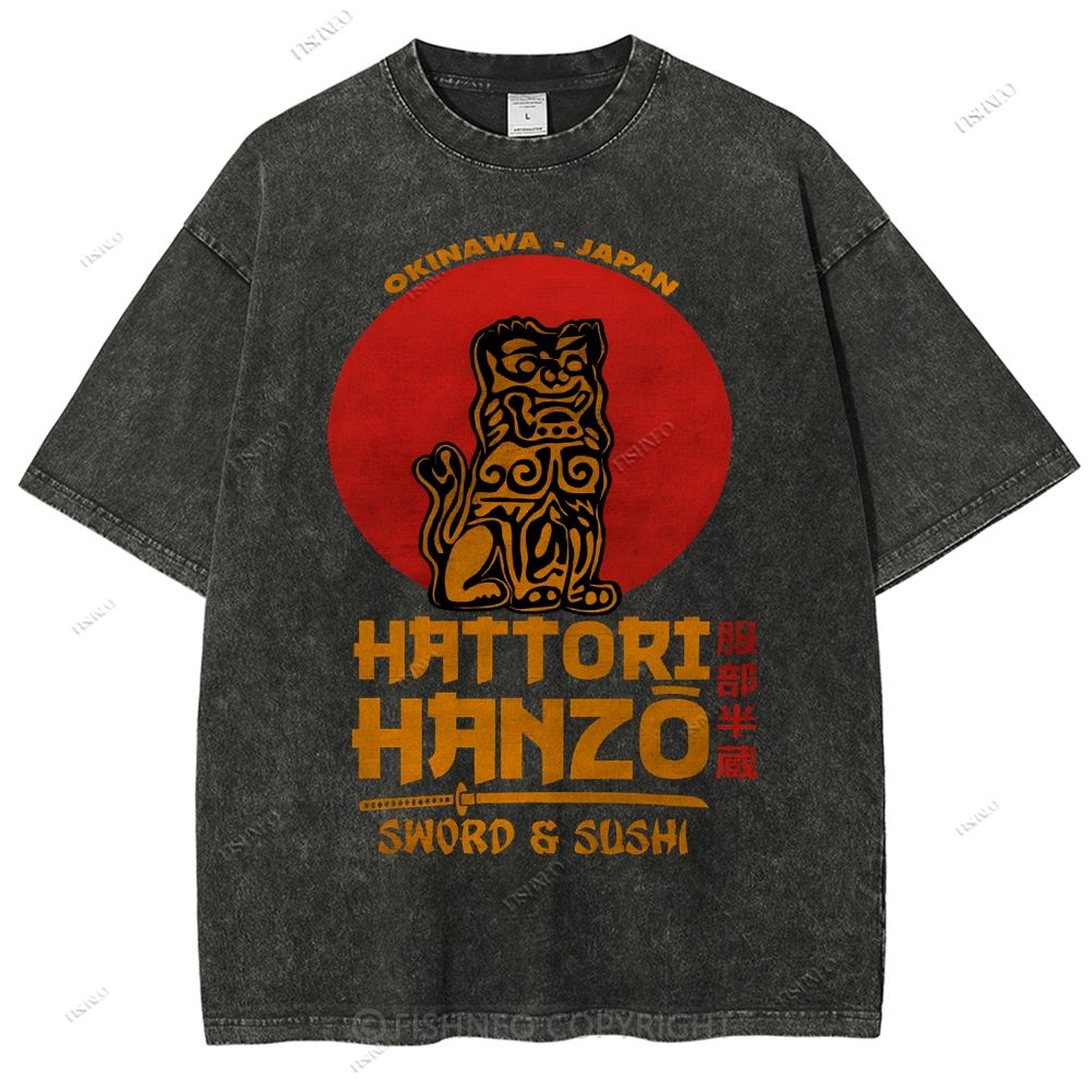 Unisex Hattori Hanzo Printed Washed Tee
