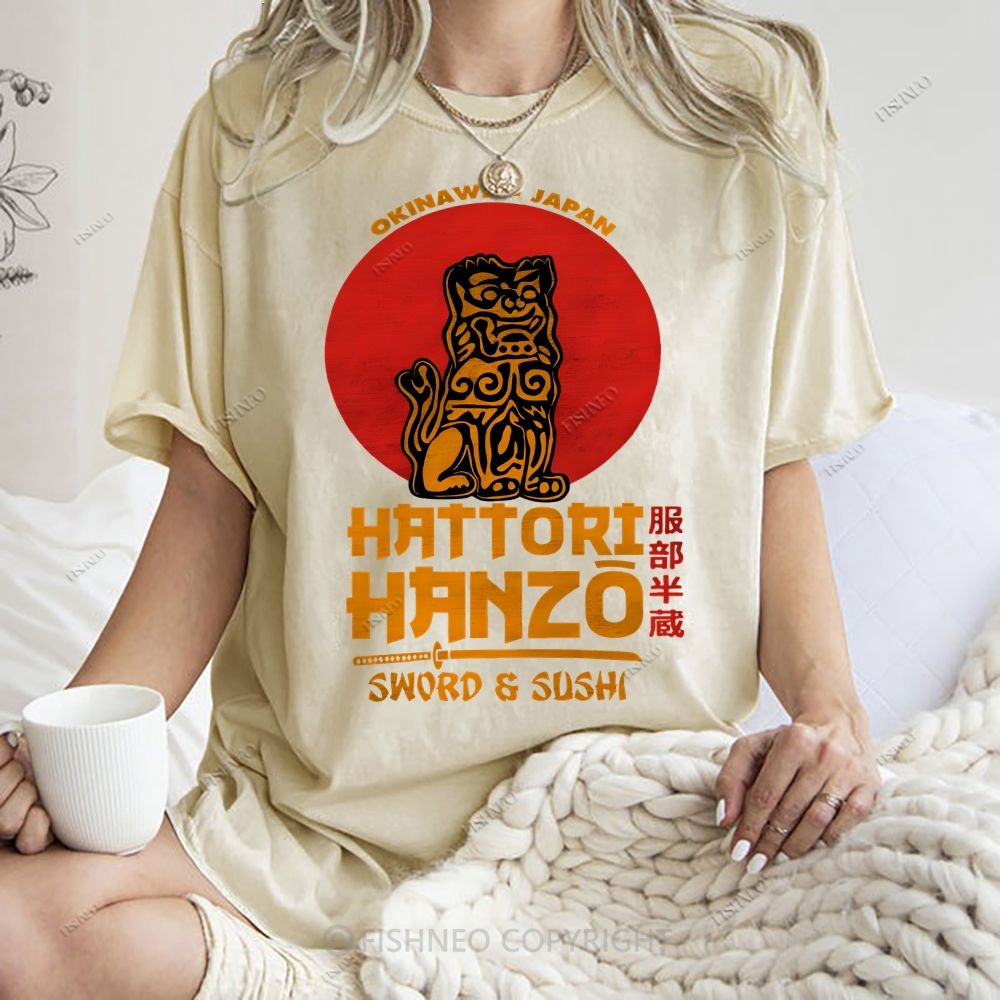 Unisex Hattori Hanzo Printed Washed Tee