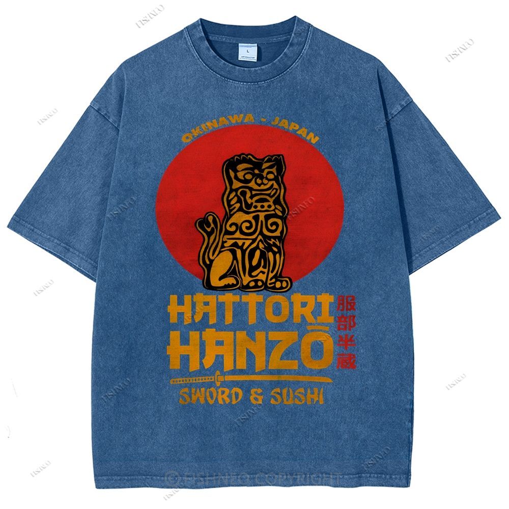 Unisex Hattori Hanzo Printed Washed Tee