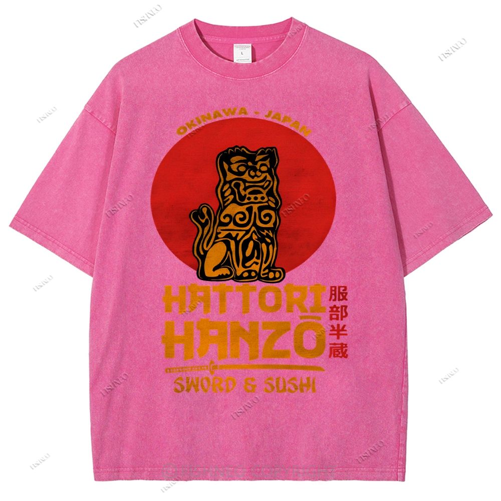Unisex Hattori Hanzo Printed Washed Tee