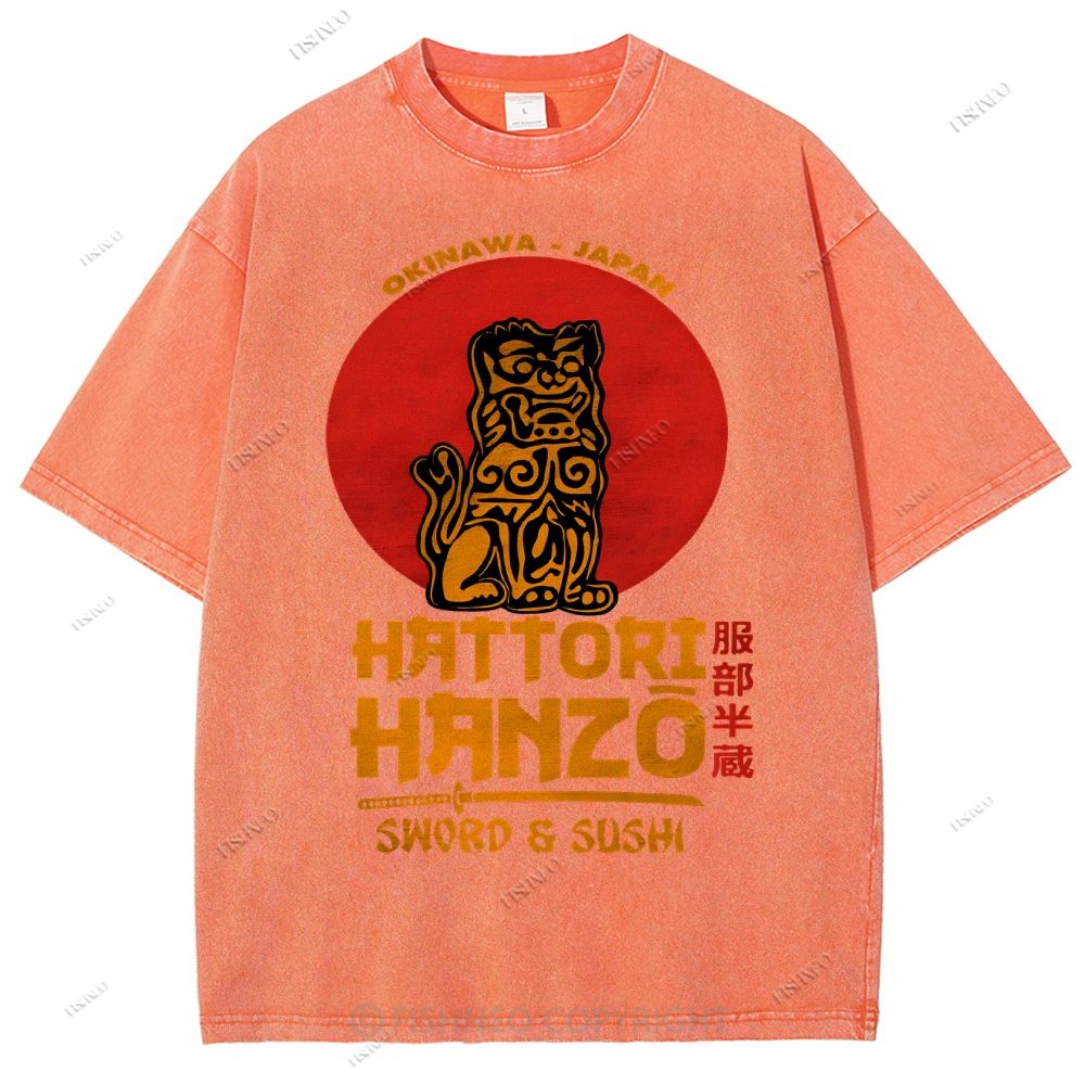 Unisex Hattori Hanzo Printed Washed Tee