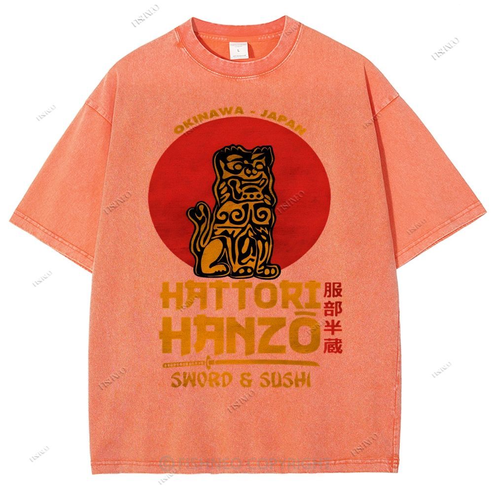 Unisex Hattori Hanzo Printed Washed Tee