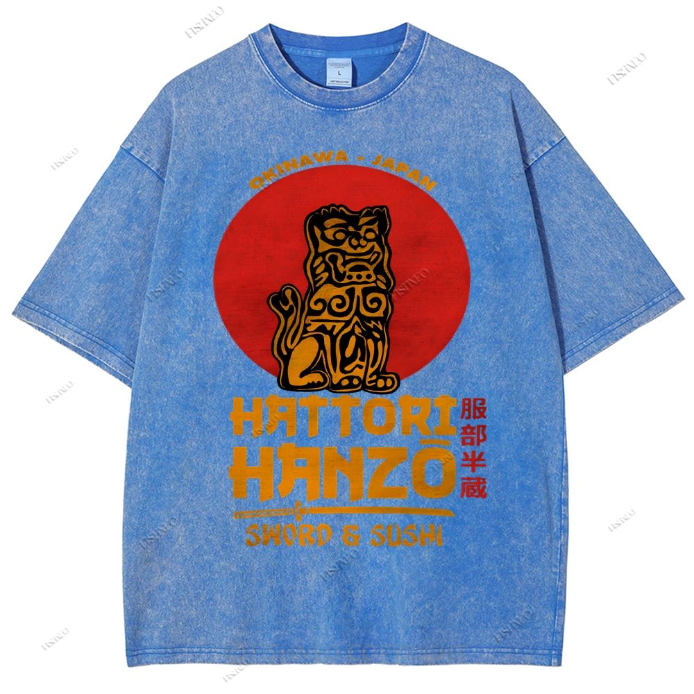 Unisex Hattori Hanzo Printed Washed Tee