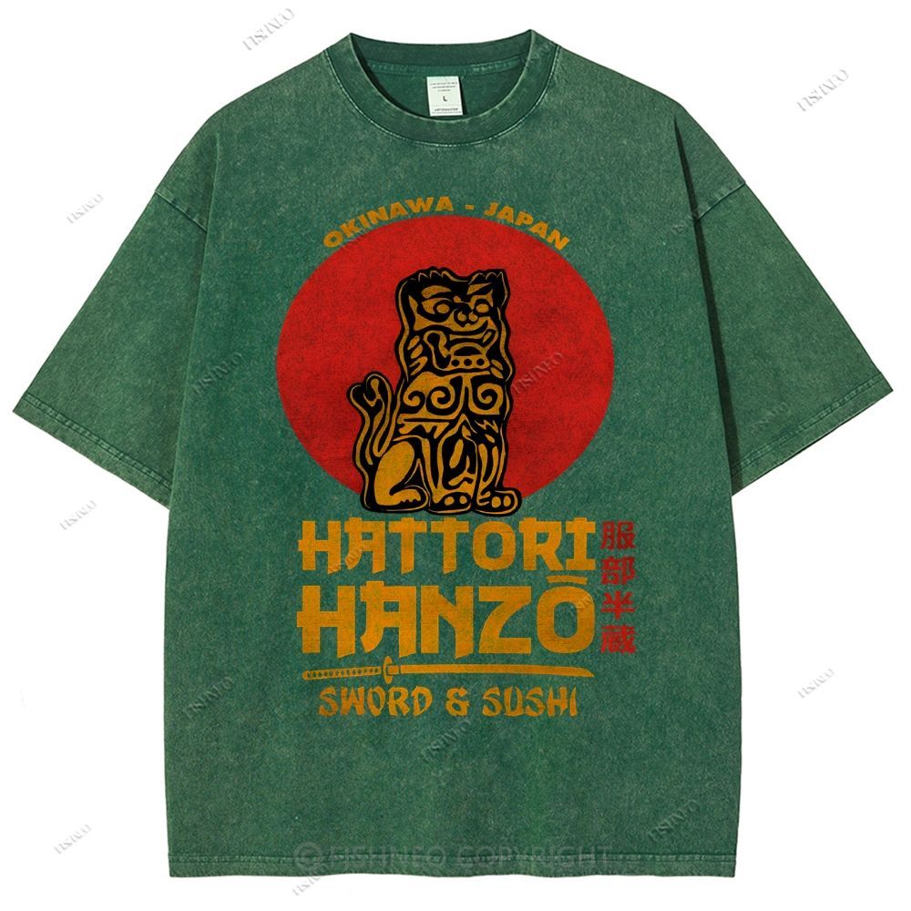 Unisex Hattori Hanzo Printed Washed Tee