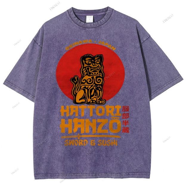 Unisex Hattori Hanzo Printed Washed Tee