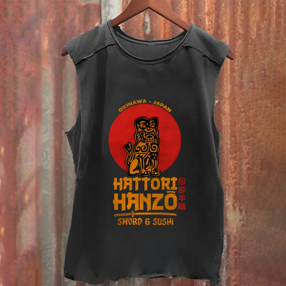 Okinawa Tiger Washed Tank Top