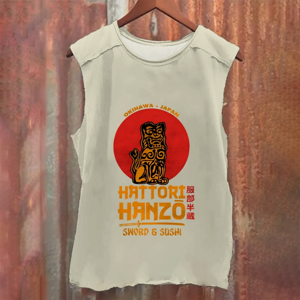 Okinawa Tiger Washed Tank Top