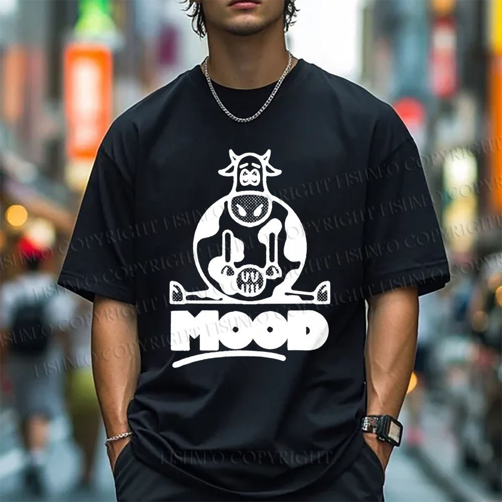 Unisex  Cattle Graffiti Classic Cotton T-shirt