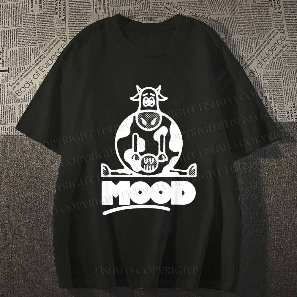 Unisex  Cattle Graffiti Classic Cotton T-shirt