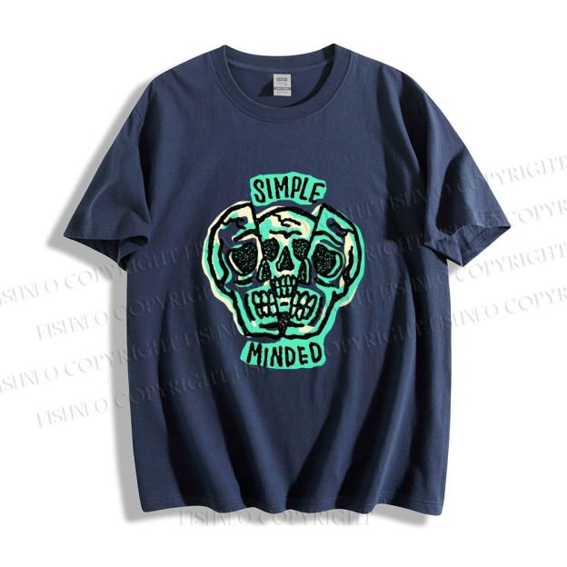 Unisex Vintage Skull Graffiti Classic Cotton T-shirt