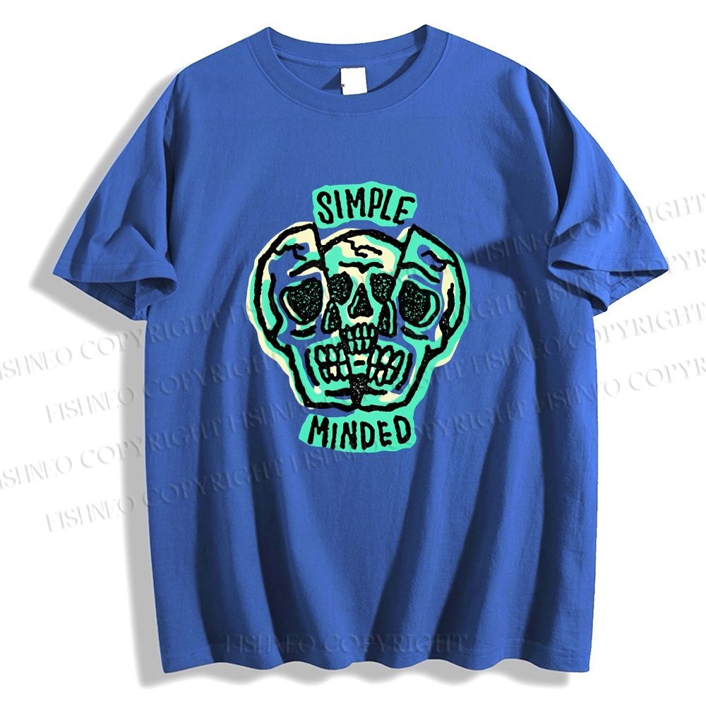 Unisex Vintage Skull Graffiti Classic Cotton T-shirt
