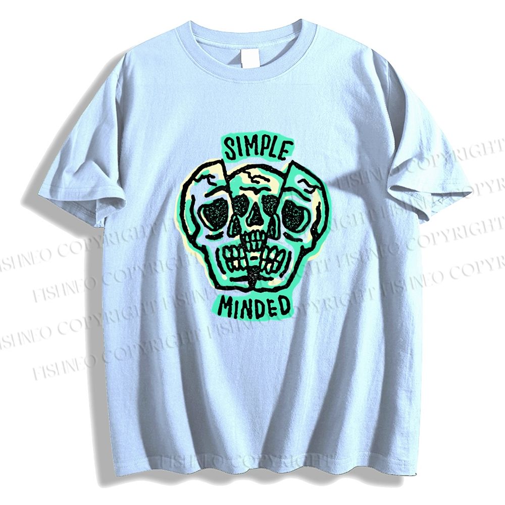 Unisex Vintage Skull Graffiti Classic Cotton T-shirt