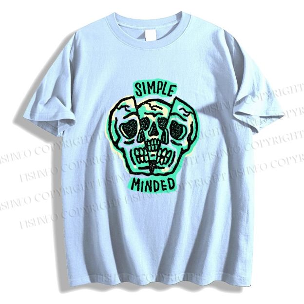 Unisex Vintage Skull Graffiti Classic Cotton T-shirt