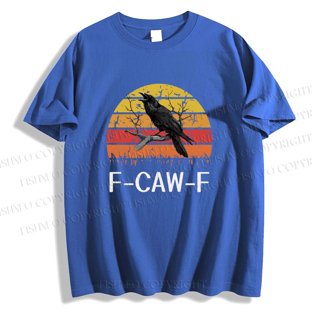 Unisex Vintage Crow Bird At Sunset Classic Cotton T-shirt