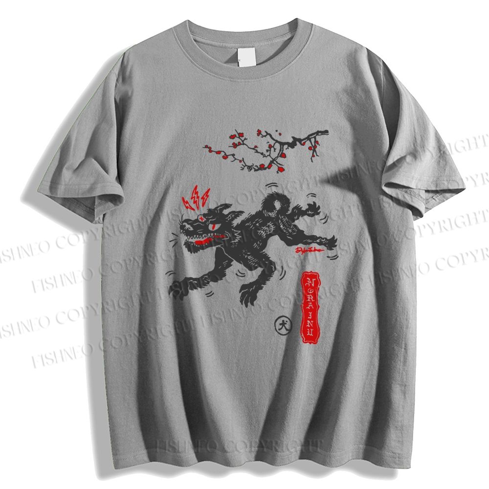 Unisex Vintage Wolf Classic Cotton T-shirt