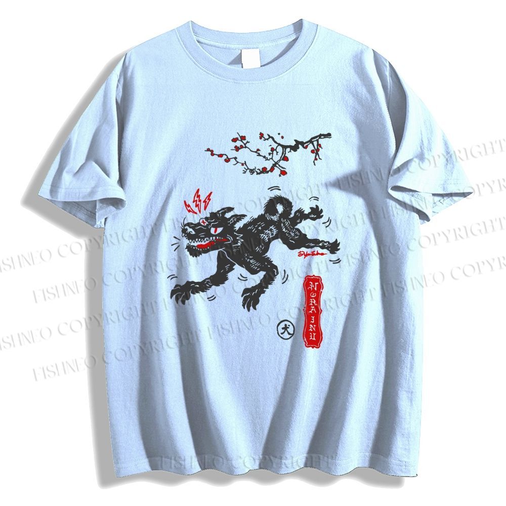 Unisex Vintage Wolf Classic Cotton T-shirt