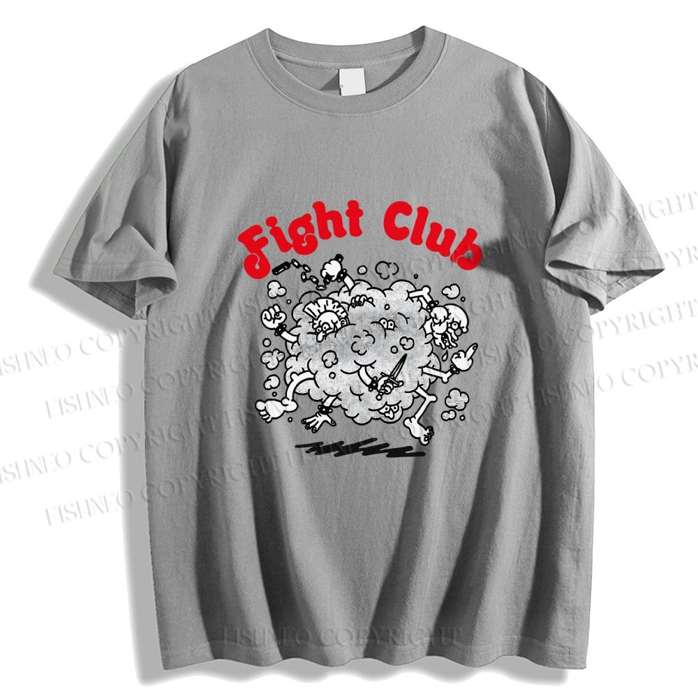 Unisex Vintage Fight Club Graffiti Classic Cotton T-shirt