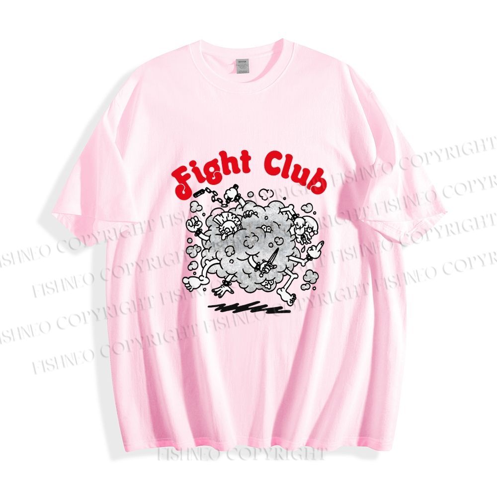 Unisex Vintage Fight Club Graffiti Classic Cotton T-shirt