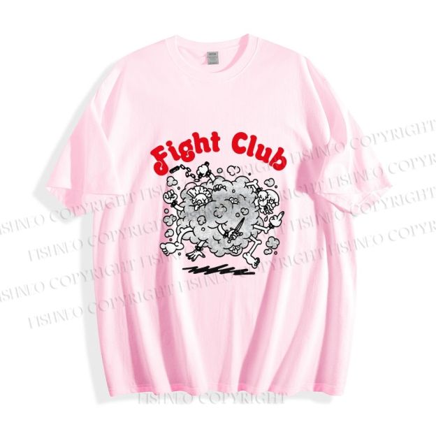 Unisex Vintage Fight Club Graffiti Classic Cotton T-shirt