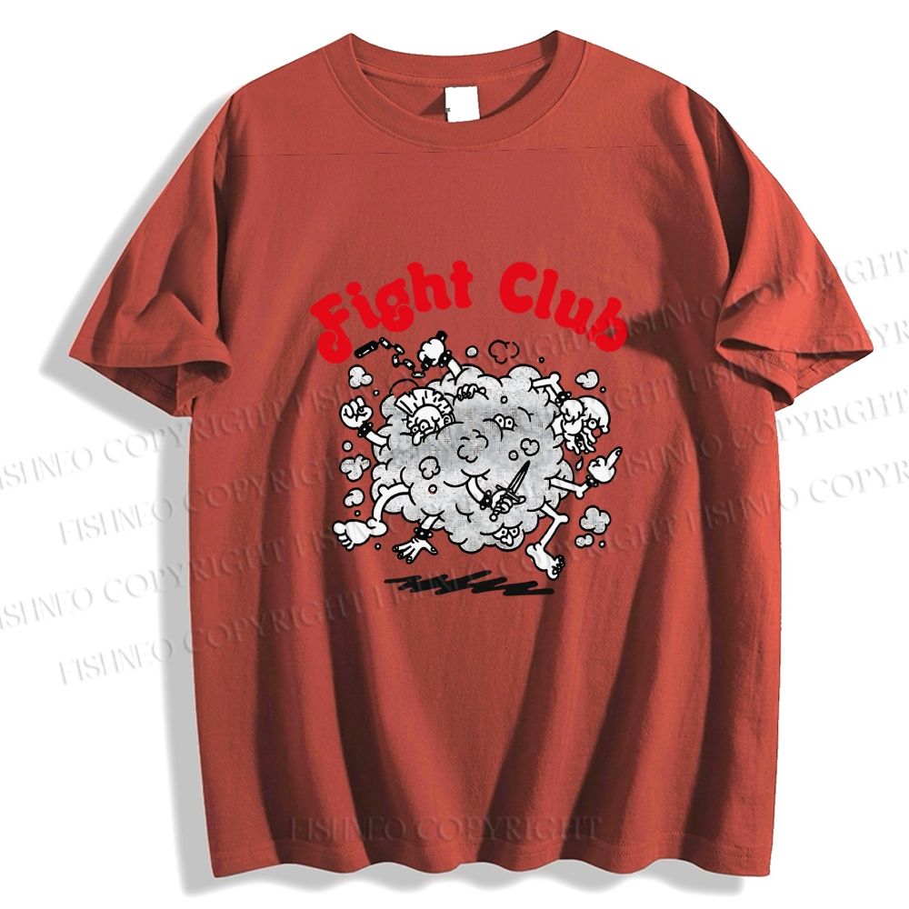 Unisex Vintage Fight Club Graffiti Classic Cotton T-shirt