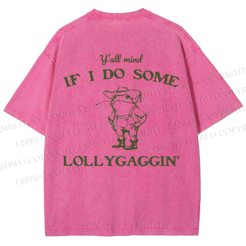 Unisex Vintage Frog Cowboy Printed Design Back Washed Tee