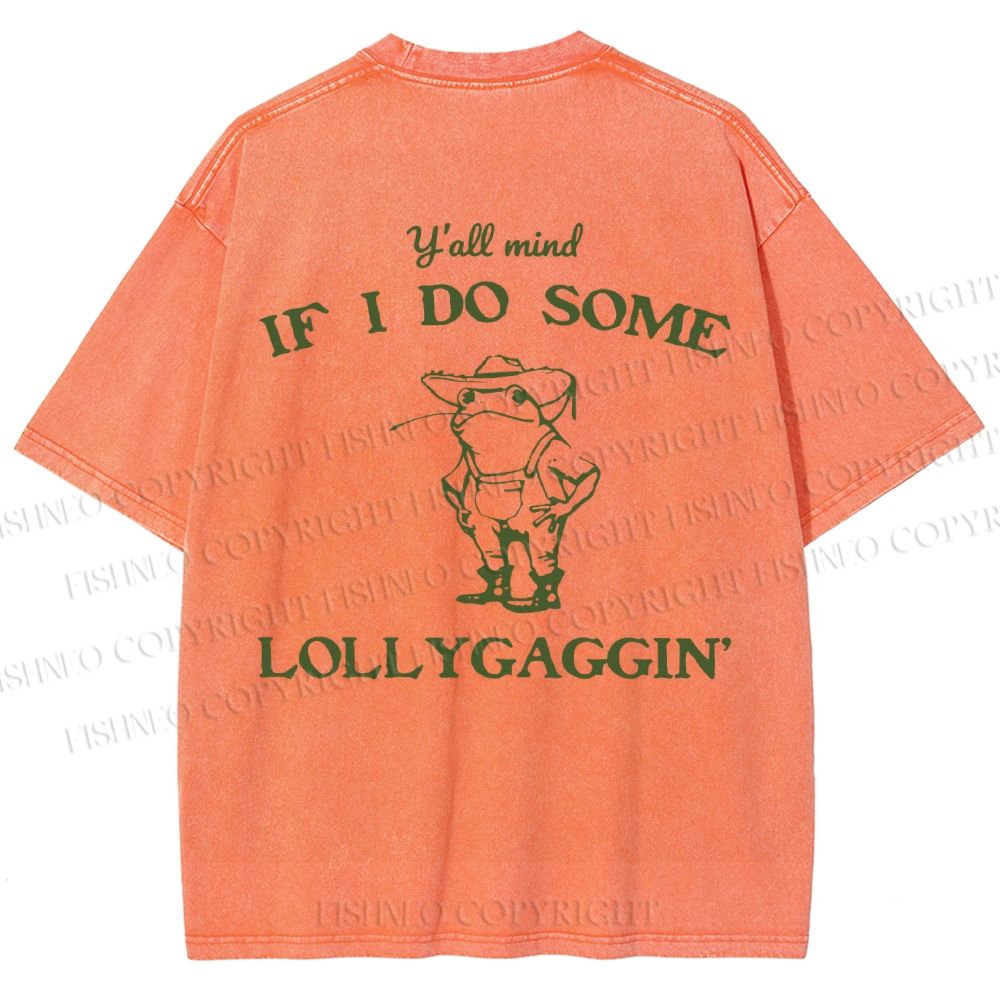 Unisex Vintage Frog Cowboy Printed Design Back Washed Tee