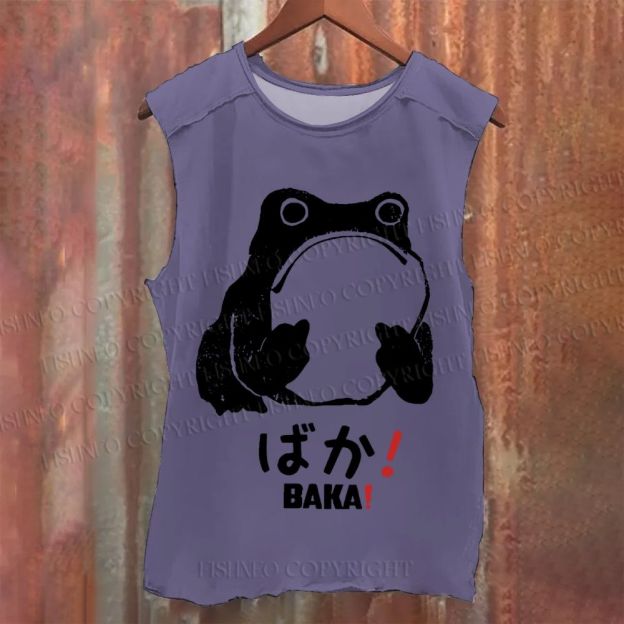 Vintage Frog Distressed Washed Tank Top