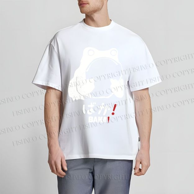 Unisex Vintage Frog Distressed Classic Cotton T-shirt