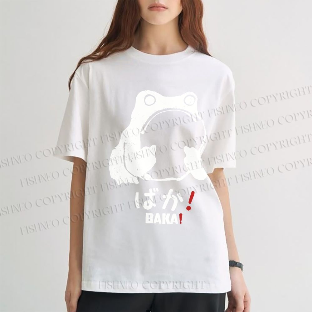 Unisex Vintage Frog Distressed Classic Cotton T-shirt