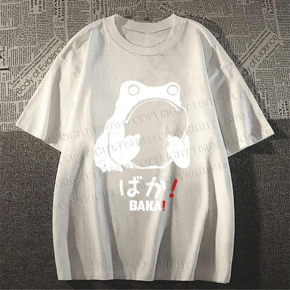 Unisex Vintage Frog Distressed Classic Cotton T-shirt