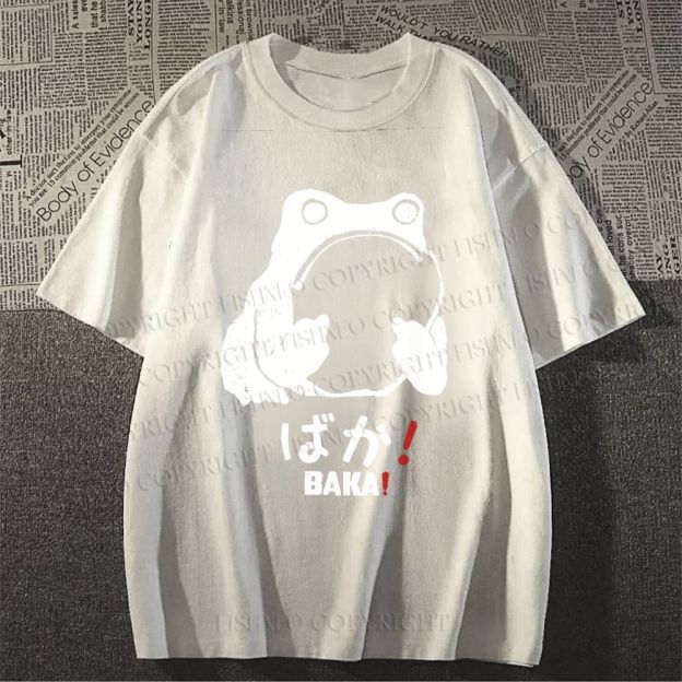 Unisex Vintage Frog Distressed Classic Cotton T-shirt