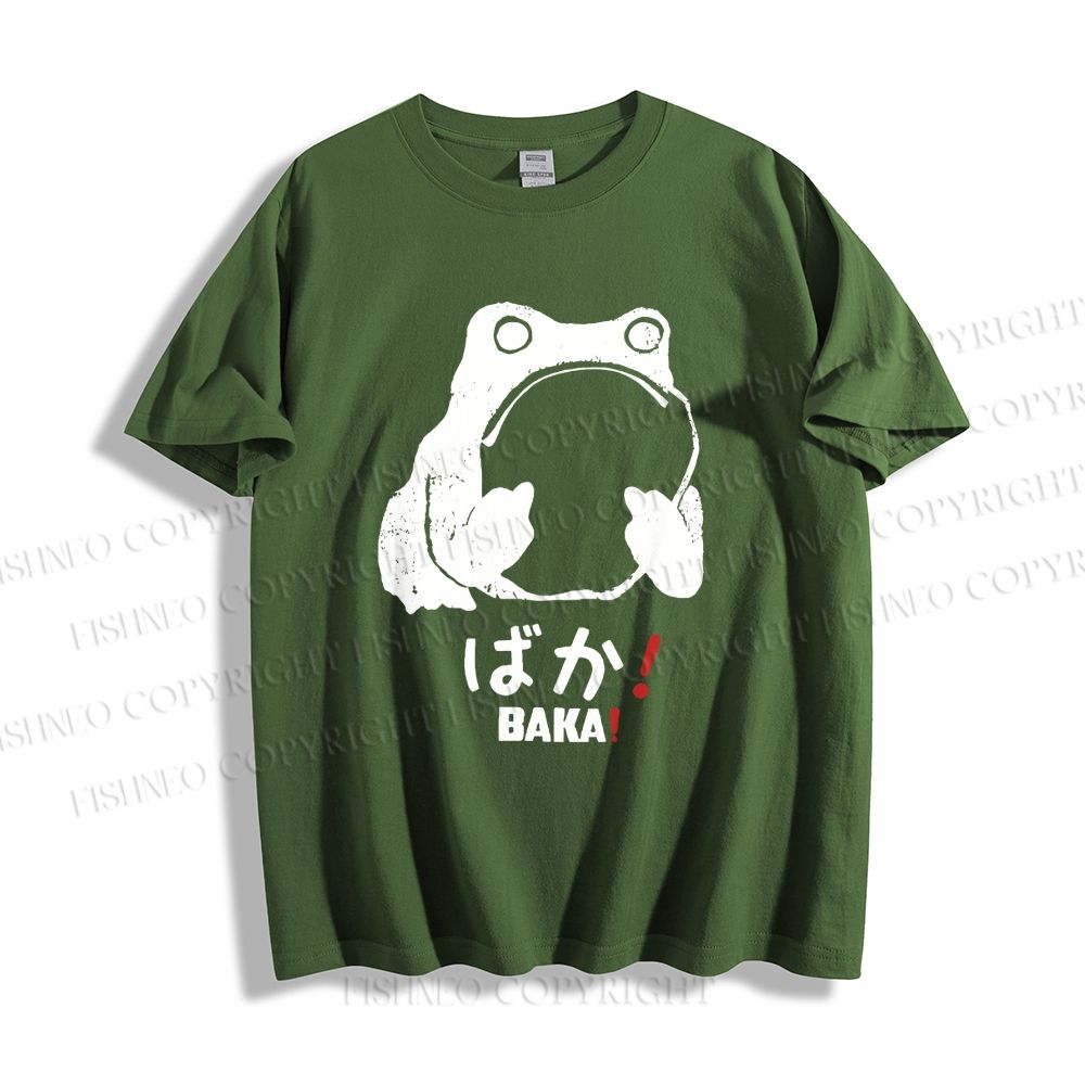 Unisex Vintage Frog Distressed Classic Cotton T-shirt