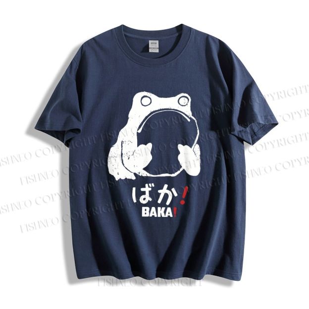 Unisex Vintage Frog Distressed Classic Cotton T-shirt
