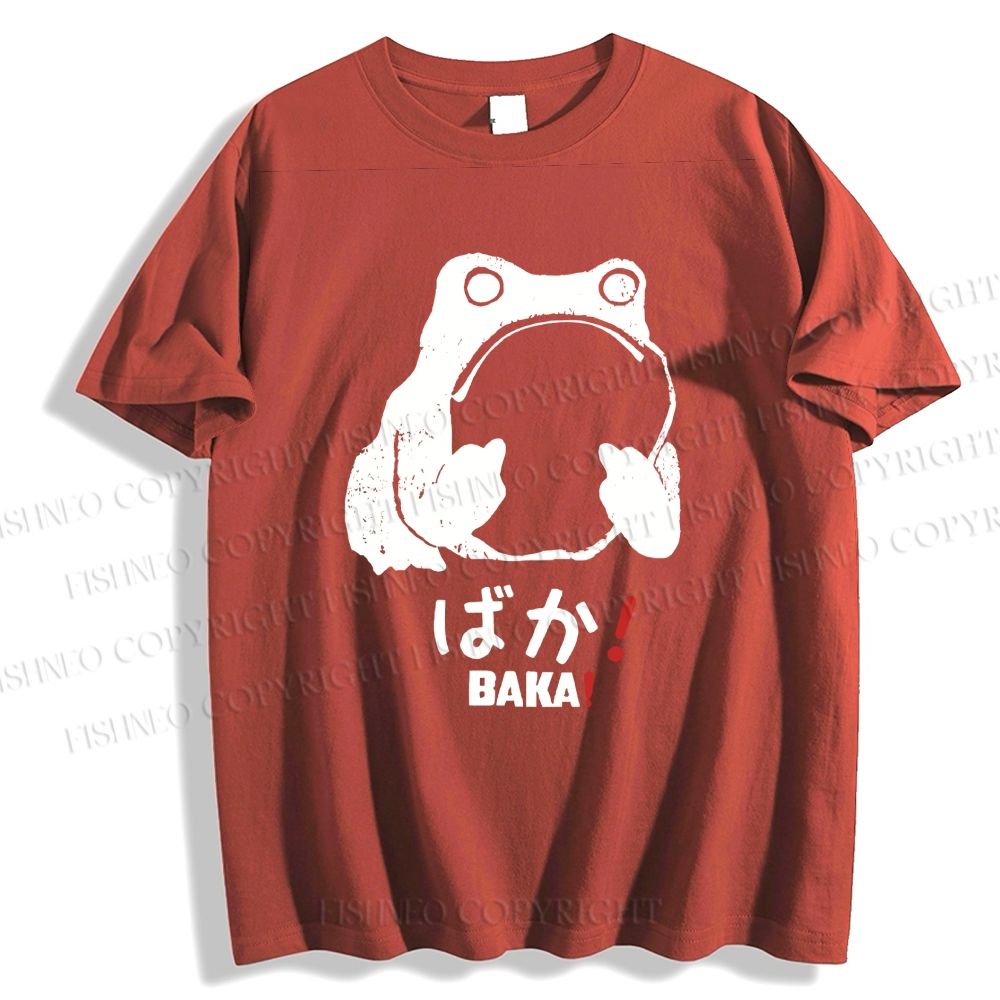 Unisex Vintage Frog Distressed Classic Cotton T-shirt