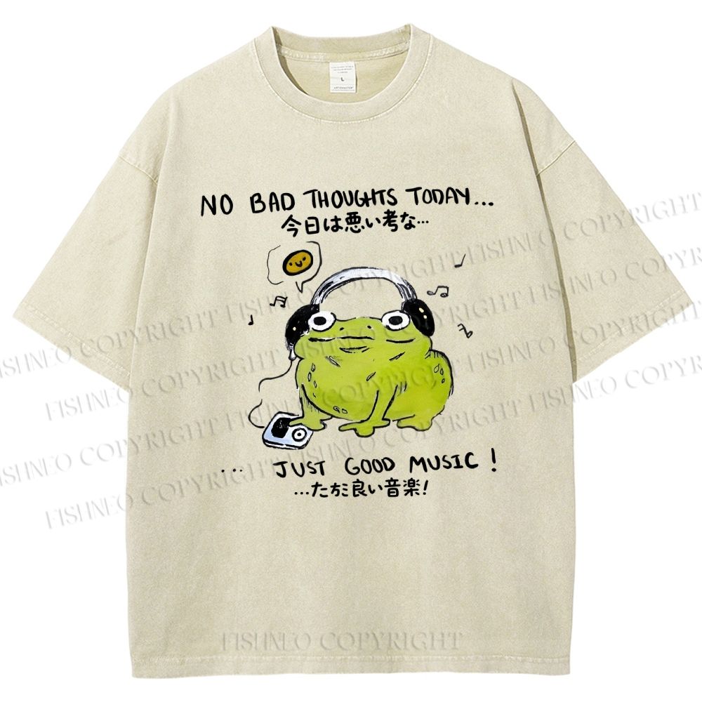 Unisex Just Good Music Printed Washed Tee