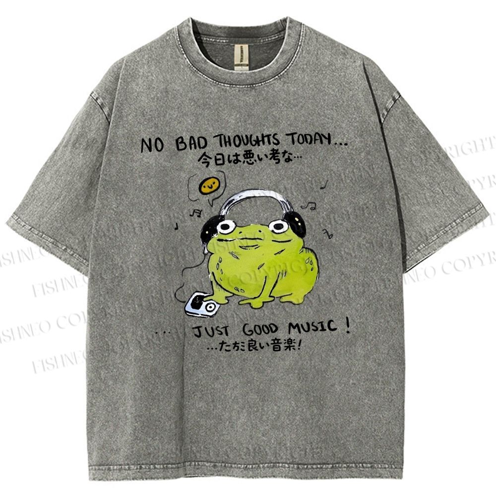 Unisex Just Good Music Printed Washed Tee