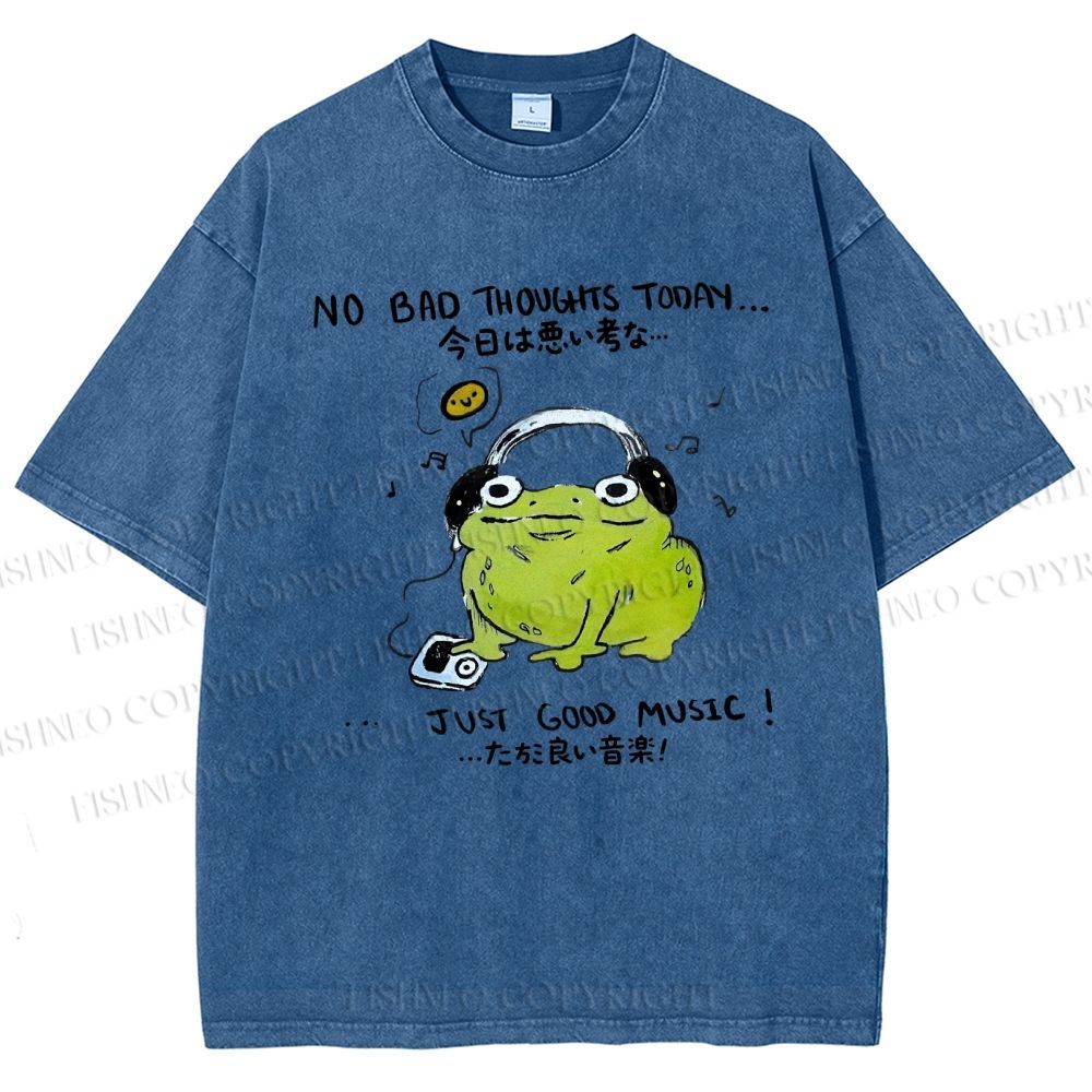 Unisex Just Good Music Printed Washed Tee