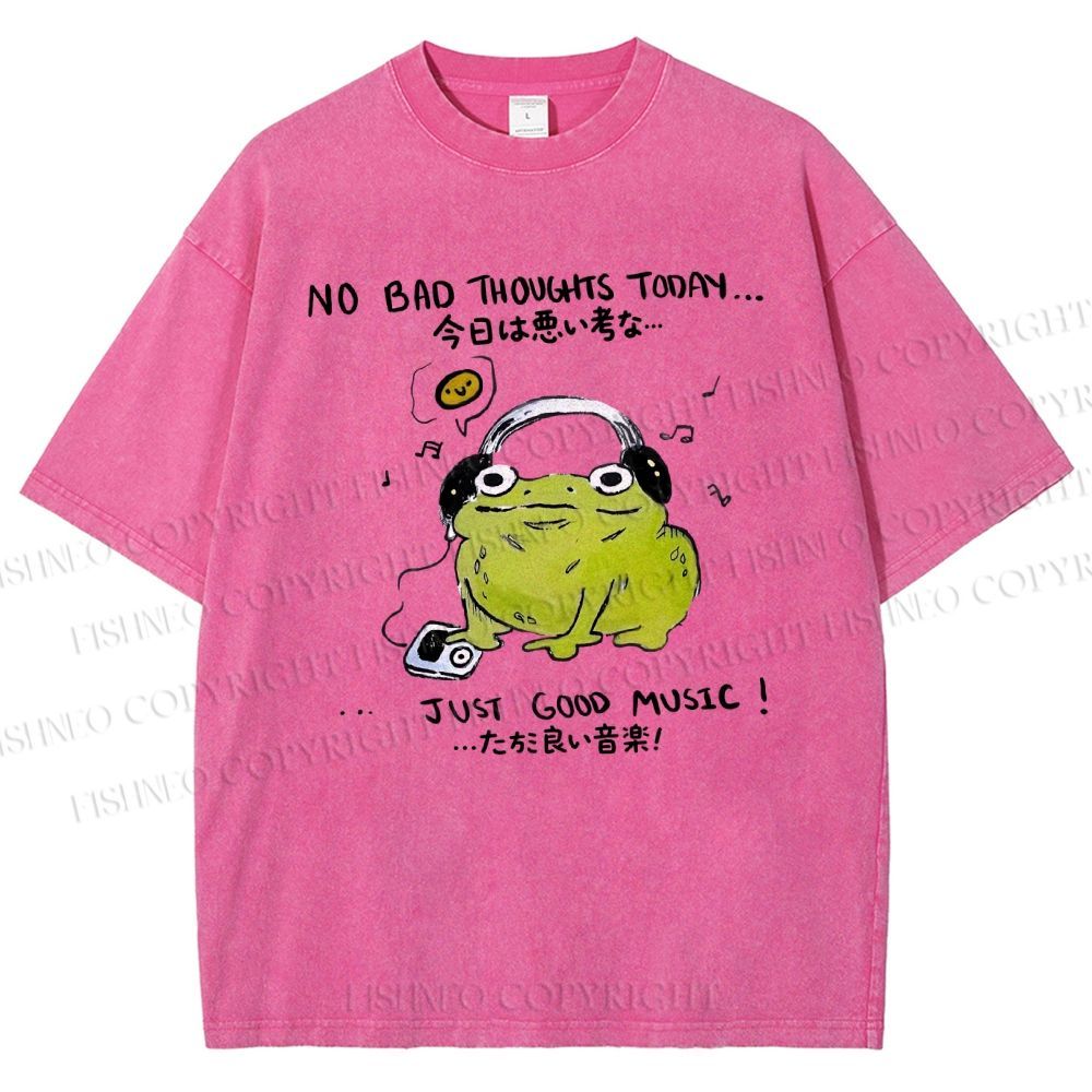 Unisex Just Good Music Printed Washed Tee