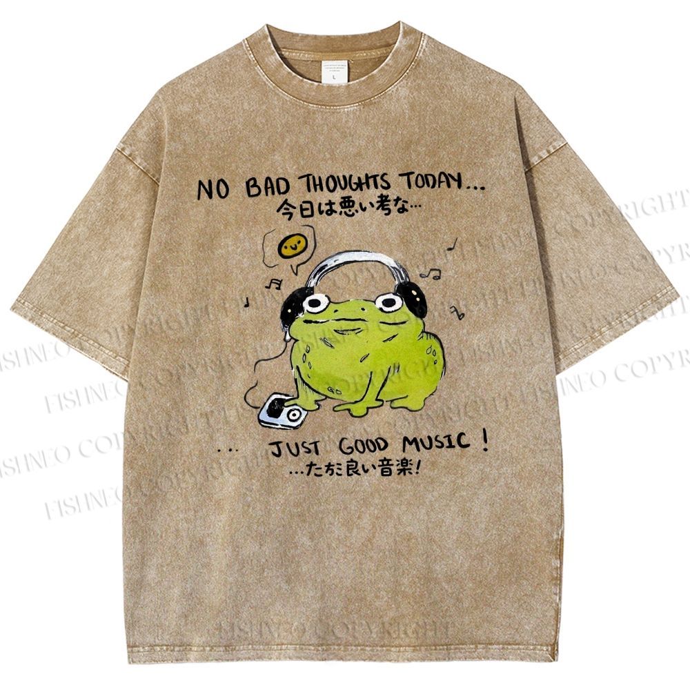 Unisex Just Good Music Printed Washed Tee