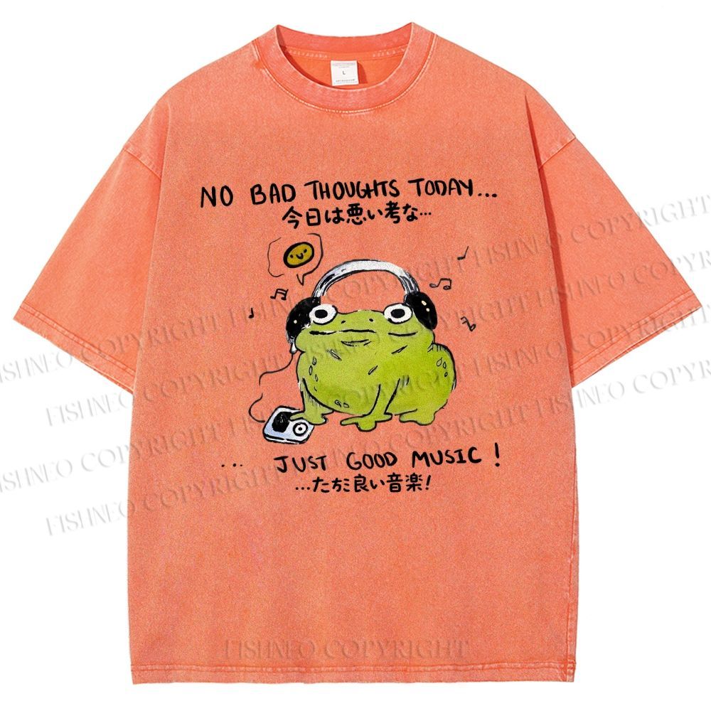 Unisex Just Good Music Printed Washed Tee