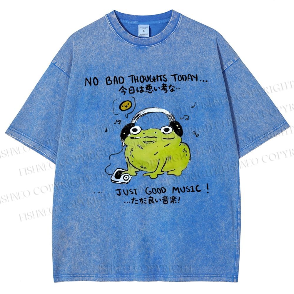 Unisex Just Good Music Printed Washed Tee