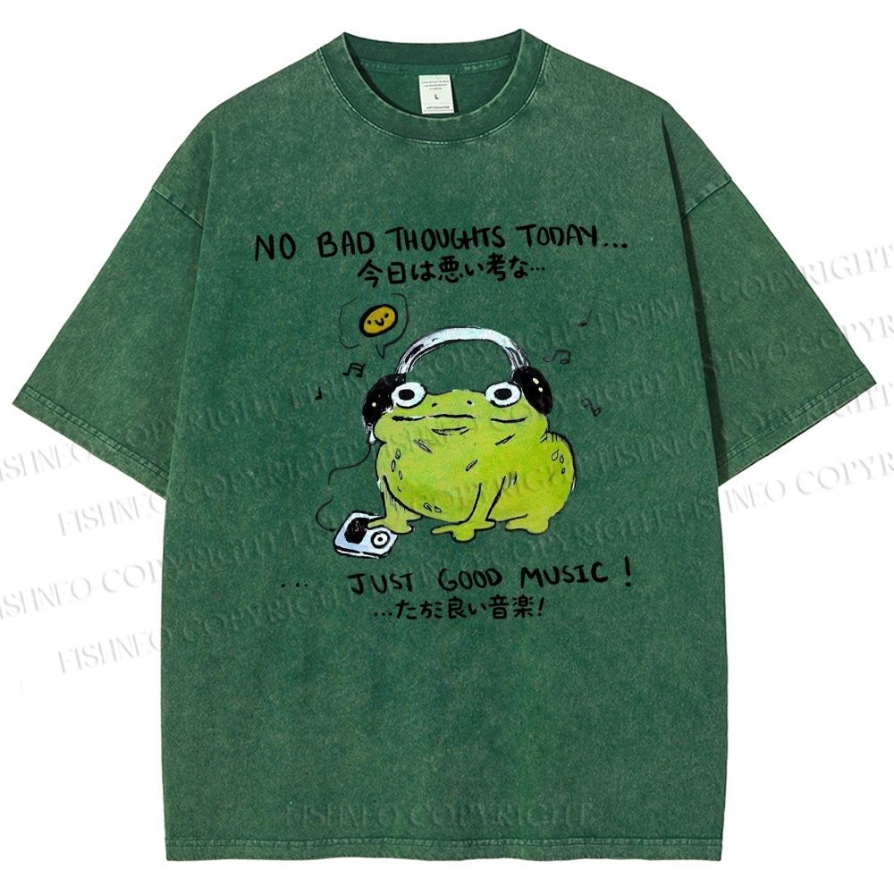 Unisex Just Good Music Printed Washed Tee