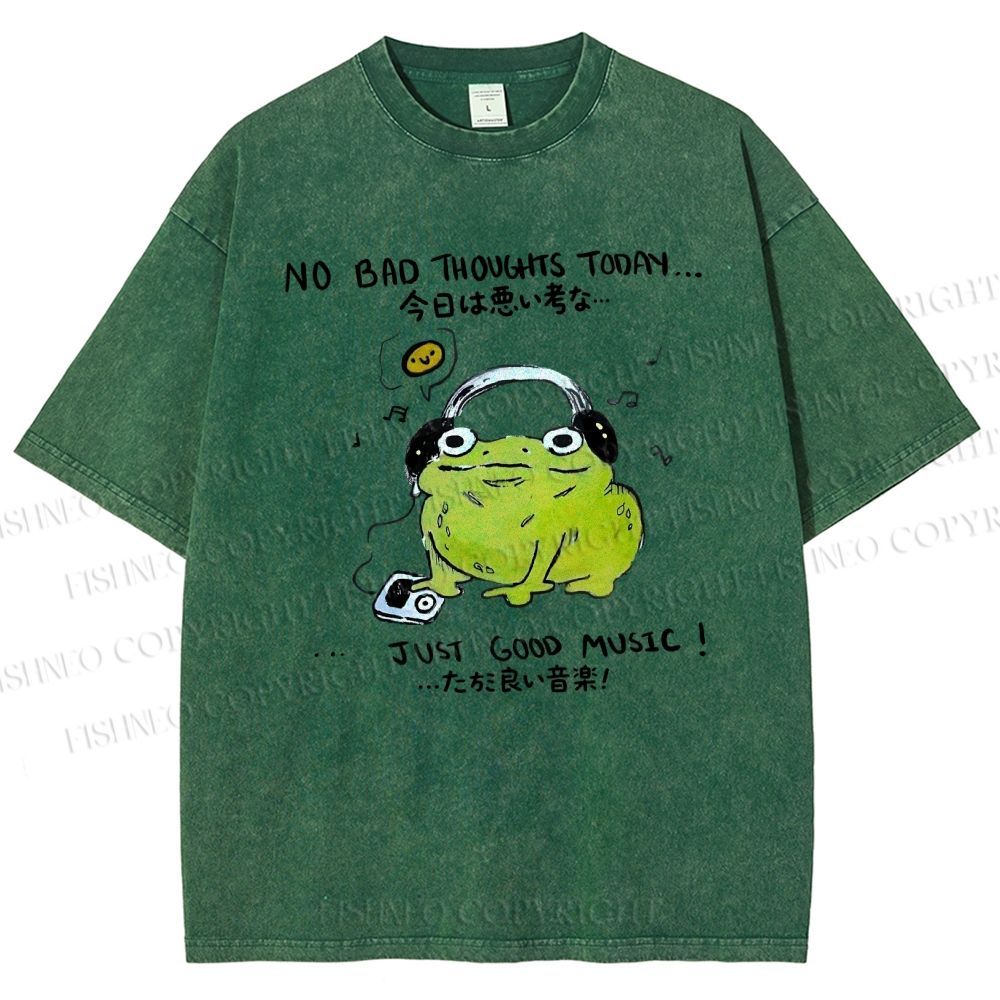 Unisex Just Good Music Printed Washed Tee
