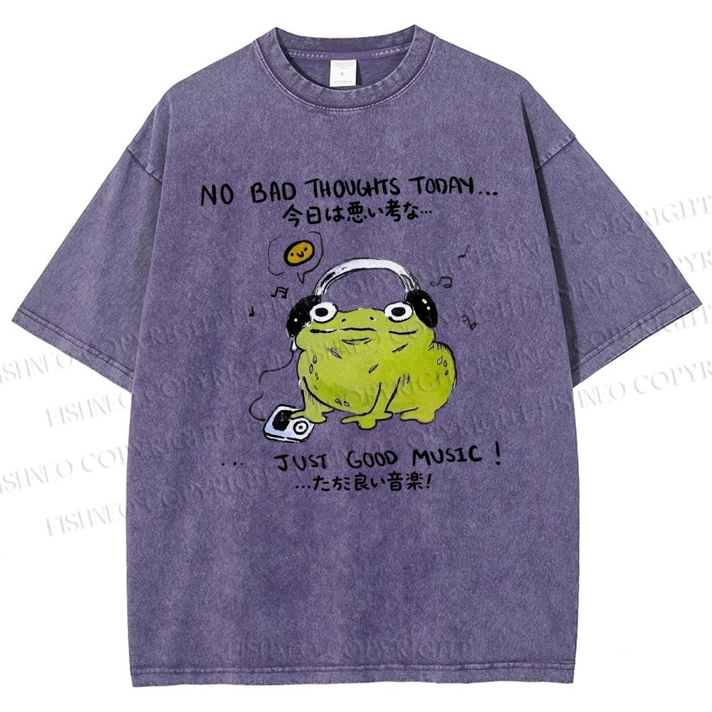 Unisex Just Good Music Printed Washed Tee
