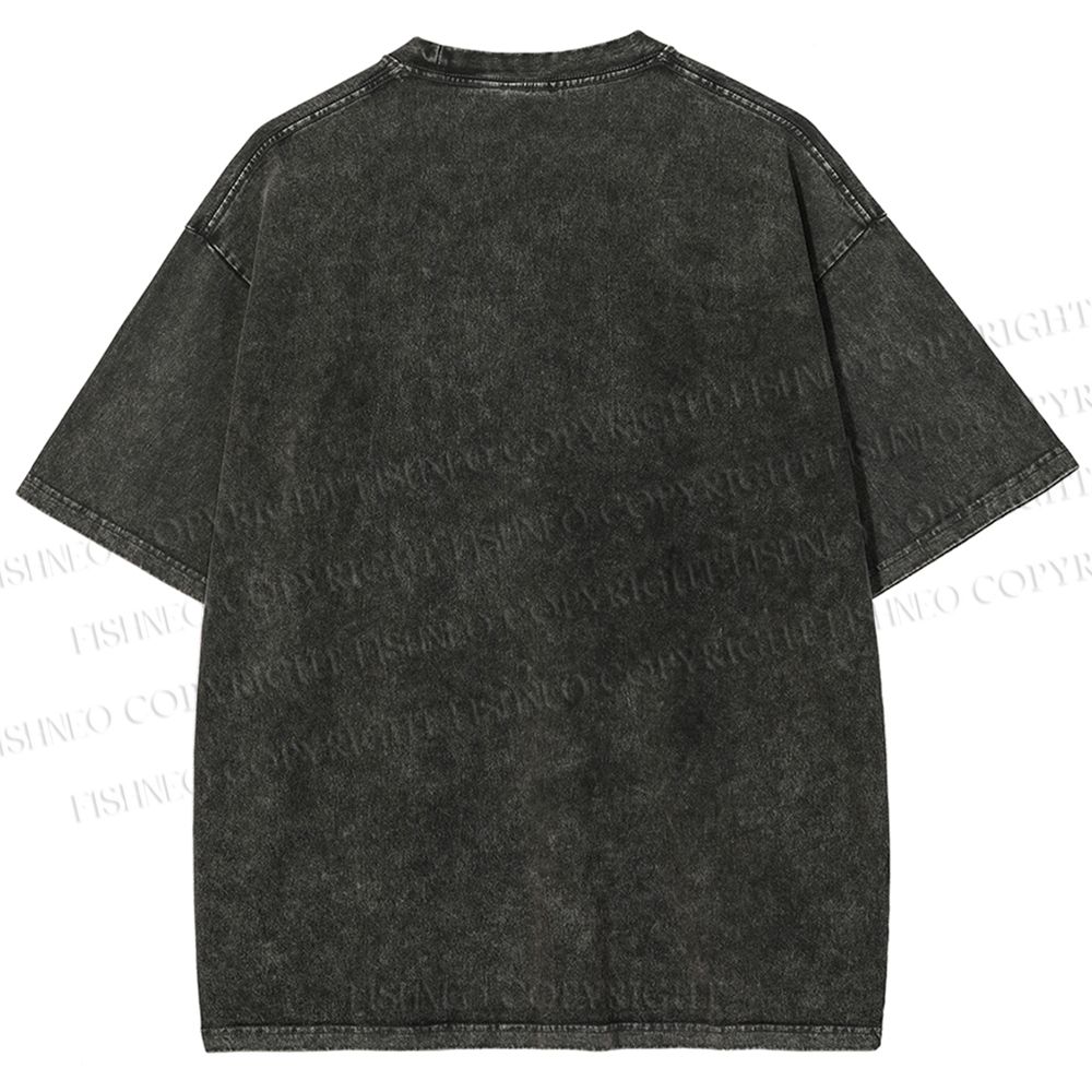 Unisex Monster Printed Washed Tee